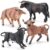 Totsmile 4PCS 6″ Spanish Bull Farm Animal Toys Figure, Cow Toy for Kids