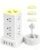 Tower Surge Protector Power Strip with LED Lights,12 Outlets 4 USB (2 USB C), Charging Station Tower 1250W/10A 1800J 6Ft Extension Cord with Multiple Outlets, for Home Office Dorm Room, White