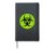 Toxic Green Biohazard Symbol Hardcover Journal, Black