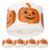 TOYANDONA 5 Rolls Halloween Pumpkin Stickers Rolls with Self-Adhesive Waterproof Material and Shiny Holographic Finish, Glitter Jack-o-Lantern Decals for Party Favors and Crafts, Halloween