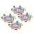 TOYANDONA Spinner Plastic with Bells Wheel Rotating 4pcs Chewing Parrot