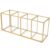 Toyosport Gold Pencil Holder, Gold Makeup Brush Holder, 4-Compartment Desktop Organizer, Transparent Glass Holder, Ideal for Makeup, Office, School Items Storage