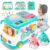 Toys for 1 Year Old Girl Gifts, 10-in-1 Montessori Toys Bus for Baby, Blue