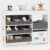 Toy Storage Organizer with 6 Shelves, 11 Fabric Bins, White Cabinet