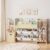Toy Storage Organizer with Bookshelf and Stuffed Animal Storage – Kids Playroom Organization with Shelves and 7 Toy Bins, 4-in-1 Toddler Montessori Wood Bookcase Shelf for Baby Nursery, Bedroom