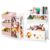 Toy Storage Organizer with Wheels & Stuffed Animal Storage with 4 Toy Bins