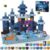 ToyUnited 100PCS Magnetic Blocks – Magnet Building Blocks, Stacking Magents Cubes Toys Blue Castle Set, STEM Montessori Sensory Toys for Kids Boys and Girls Ages 3 4 5 6 7 8 9 10+ Birthday Gifts