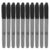 Toyvian 100pcs Permanent Marker Fine Point Oil Based Black Writing Pen