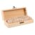 Toyvian 42pcs Wooden Letter Stamps Set in Graceful Script Style for Card Making and Diary Entries, Flexible Combination and Optimized for Organization, Beige Color Scrapbooking Stamps