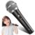 Toyvian Realistic Microphone Toy Kids, Fake Plastic Mic Prop for Role Play, Stage Performances, Parties, and Public Speaking Skills Training