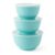 TP Melamine Mixing Bowl Set with Lids, Salad Bowl Set of 3, Glossy Teal