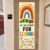 TQ22 Hungry for Learning Linen Door Tapestry, Caterpillar Classroom Banner, Teacher Decor