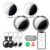 Tracker Tags-4 Pack [Apple MFi Certified] Smart Air Bluetooth Tracker Compatible with Find My APP (iOS Only) 2 Year Replaceable Battery Waterproof Item Finders for Luggages Wallets Backpacks Keys Pets