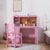 TrailBlaze Functional Kids Study Desk and Chair Set – Features Bookshelf, Bulletin Board, Storage Cabinets, Drawer – Wooden Table for Boys and Girls Ages 3-8