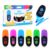 trailfun Pastel Highlighters, Chisel Tip, Monster Design, 6-Pack