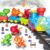 Train Set for Toddlers with Steam, Music, Lights and 3 Dinosaur Cars