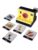 Trandlebug Wooden Pretend Play Instant Camera Toy with Animal Alphabet Flash Cards Deck, Toddler Interactive Learning Slide-in Film Camera for Boys Girls, Sensory Montessori Toy