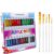 TRANSON Acrylic Paint Set 24-color with 5 Paint Brushes Non-toxic for Canvas Craft Rock Art Painting