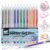 TRANSON Glitter Gel Pen 12 Colors Set for Sparkling Writing Journals Scrapbook DIY Projects and Art Creatives