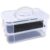 Transparent Double Layer Mealworm Breeding Box with Auto Feces Separation & Odor Control, Mini Terrarium with Handle, Worm Farm Kit for Kids, Science Project