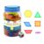 Transparent Pattern Blocks Set, with 6 Geometric Math Shapes & Activity Cards, 10.6×10.6×16.6cm, Math Manipulatives, Tangram Puzzles, Translucent Learning Toy, for Home Preschool Kindergarten