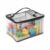 Transparent PVC Storage Bags Toy Organizer with Zipper Mesh Bag, Toy Storage Bag Description, 30x23x18 cm