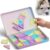 Travel Girls Mini Magnetic Tiles: 40PCS Macaron Blocks Airplane Travel Toy