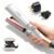 Travel Mini Waver Hair Tool Crimper for Women 0.4 inch Small Double Barrel S Waver Curling Iron Dual Voltage (110-240V) with European Plug Adapter, 5 Temps, Anti-scalding, Auto-Off (White)