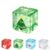 TREBIN Christmas Stress Cube Squishy Toys for Adults, Slow Rising Squeeze Cube Fidgets, Sensory Stress Relief Mochi Squishies, Christmas Stocking Stuffers Party Favors for Office Desk (Christmas Tree)