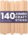 Tress Wellness Craft Sticks, Popsicle sticks, Premium Splinter-Free Wooden Sticks for Waxing, Wax Stick for Body and Face Waxing, 140 pieces