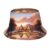 Triangle Building Unisex Sun Visor Bucket Hat – Wide Brim Fishing Hat – Foldable Breathable Outdoor Hat with UV Protection for Garden Beach Camping Travel Black