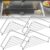 Triangular Stainless Steel Corner Sink Shelf Drainage and Raised Side，4PCS