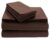 Tribeca Living Queen Cotton Flannel Deep Pocket Sheet Set, Chocolate