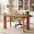 TRIBEWOOD Solid Wood Oval Executive Office Desk, 63″ Large Computer Desk