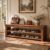 TRIBIWOOD Solid Wood Entryway Bench with Shoe Storage, End of Bed Bench