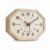 TrnAAs Wooden Wall Clock Octagonal Silent Wall Timekeeper with Natural Wood Frame Clear Arabic Numbers Pale Ivory Panel Sleek Brown Hands Japanese Minimalist