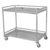 Trolley Serving Cart 2 Shelf Foldable 660lbs with Wheels