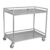 Trolley Serving Cart 2 Shelf Foldable 660lbs with Wheels