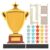Trophy-Shaped Magnetic Reward Jar with 25 PCS Stars, Star Jar Reward System for Kids, Potty Training System, Behavior Management Tool for Home Chore Chart, Positive Behavior Training