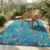 Tropical Coral Reef Marine Area Rug Ocean Sea Turtle Fish Print Indoor Rug