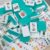 Tropical Mahjong Set, Watercolor Acrylic Tiles
