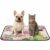 Tropical Pink Flaming Birds Washable Pee Pads for Dogs 18″x24″ Summer Animals Wooden Board Waterproof Non-Slip Dog Pads for Puppy, Senior & Incontinent Dogs Playpen, Travel Crate Liner Use