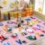 Truqual Classroom Rug Elementary Colorful Alphabet Kids Rugs for Playroom Machine Washable Nursery Rugs for ChildrenToddlers Bedroom