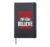 TRUST No One BELIEVE NOTHING Rebellious Slogan T-Shirt Hardcover Journal, Black