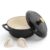 Trygoal 5QT Enameled Cast Iron Dutch Oven with Lid & 2 Gloves, Pure Black