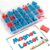 Tsawntd 208PCS Magnetic Alphabet Letters Set Soft-Touch Magnetic Letters with Red Vowels & Blue Consonants Educational Alphabet Magnets Set for Spelling & Vocabulary Learning Magnets