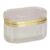 Tsawntd Glass Jewelry Box, Lidded Gold Compact Jewelry Organizer Box