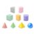 TTETTZ 9 Pieces Geometric Solid Blocks Set 3D Shapes Pattern Blocks Manipulatives Visual Learning Educational Toys Suitable for Classroom Teaching Home, 9pcs