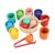 TTETTZ Rainbow Balls in Cups Wooden Learning Toy Set with Matching Cups Balls Spoon and Tongs for Color Sorting Cognitive Development Fine Motor Skills