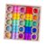 TTETTZ Rainbow Building Blocks Set with Acrylic Gemstone Cubes Stacking Game Smooth Wooden Storage Box Educational Toy Suitable for Preschool Kids Play Gift
